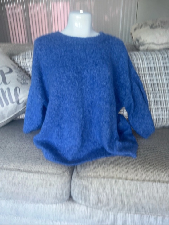 wild fable Sweaters - wild fable Rich Royal Blue Fuzzy Crewneck Sweater